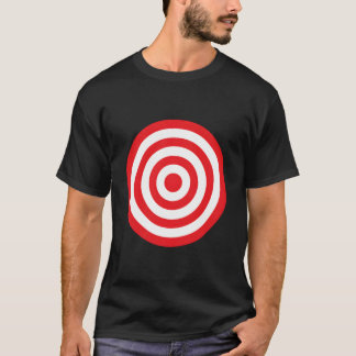 T-shirt Print On Front Back Bullseye Target Bulls Eye Red 