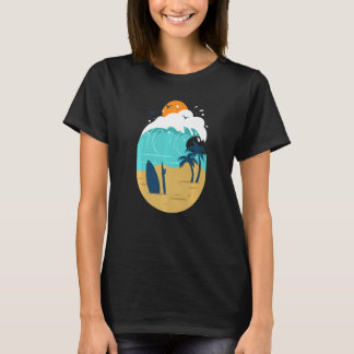 T-shirt Printed Beach Illustration For Summer Vacay Or Vac