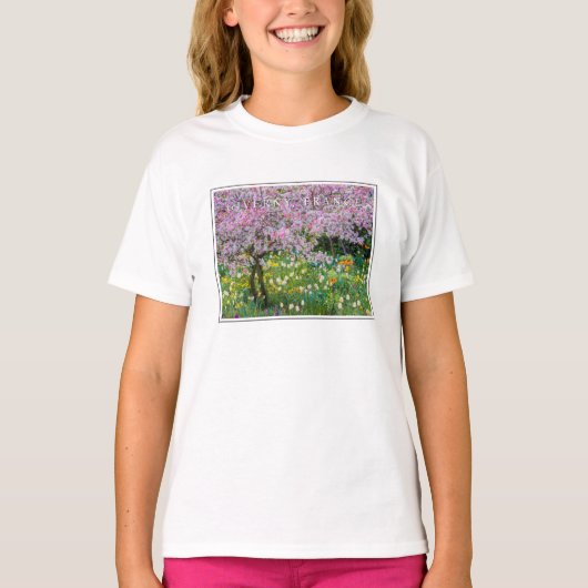 T-shirt Printemps à Claude Monet Garden (Devant)
