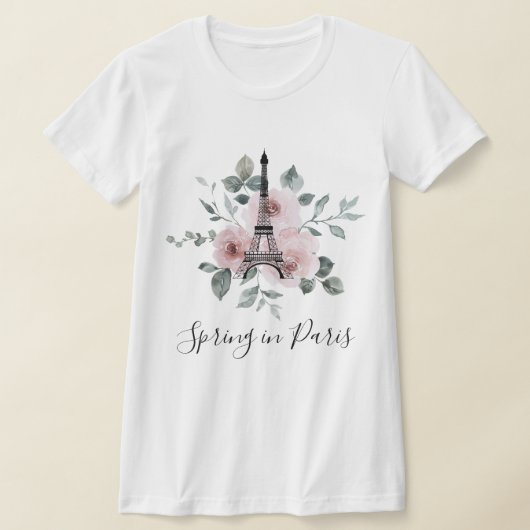 T-shirt Printemps à Paris - Voyage de filles sur mesure (Poser)