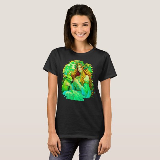T-shirt Printemps celtique Art nouveau d'Ostara (Devant entier)