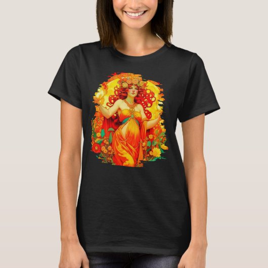 T-shirt Printemps celtique Beltane Art nouveau (Devant)