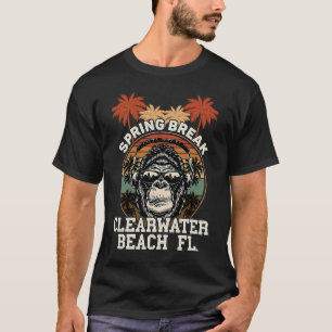 T-shirt Printemps Clearwater Beach Fl Gorilla casque