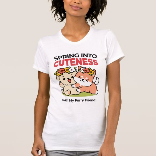 T-shirt Printemps dans la laideur - Illustration de chien  (Devant)