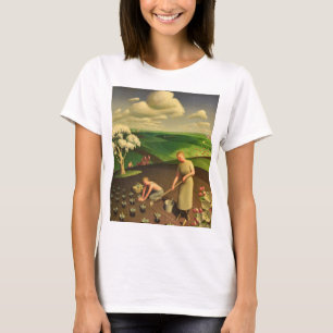 T-shirt Printemps dans le pays par Grant Wood