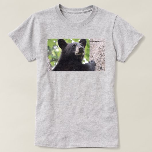 T-shirt Printemps - Ours noir femmes (Design devant)