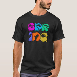 T-shirt Printemps rétro moderne coloré drôle amical