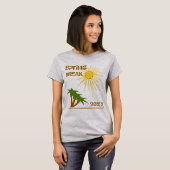 T-shirt Printemps Sunshine et Palm Trees Destination (Devant entier)