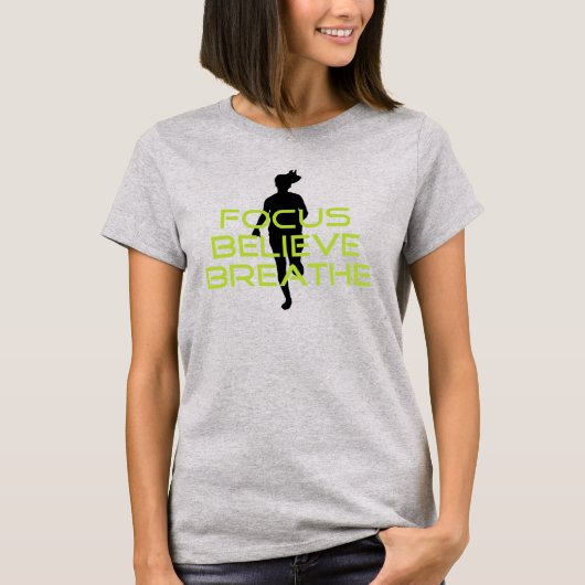 T-shirt Printemps vert Focus Croire Respire (Devant)