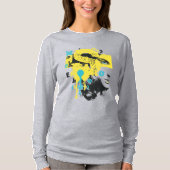 T-shirt prints of women's faces with colorful phrases (Devant)