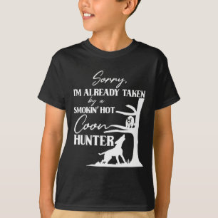 T-shirt Prise Par Fumer Chasseur De Coon Chaud Funny Racco