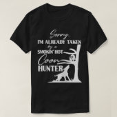 T-shirt Prise Par Fumer Chasseur De Coon Chaud Funny Racco (Design devant)