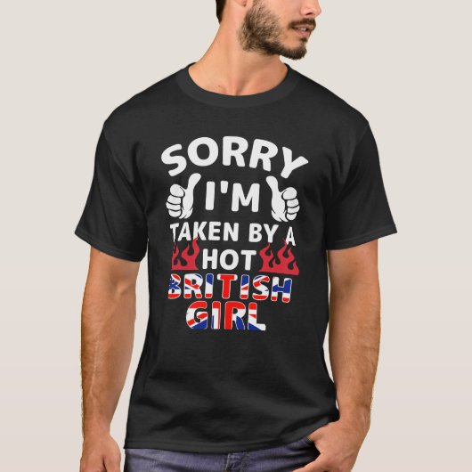 T-shirt Prise Par Une Fille Britannique (Devant)