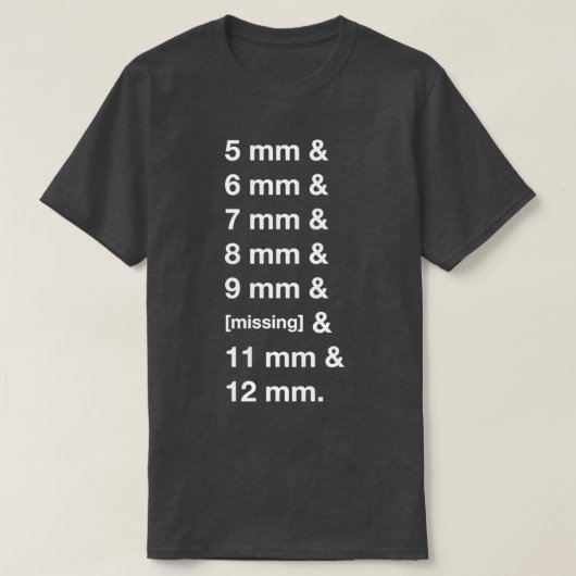 T-shirt Prise perdue de 10 mm (Design devant)