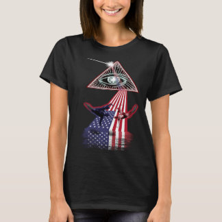 T-shirt Prisme rétro vintage US Drapeau Capoeira