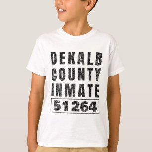 T-shirt Prison Détenu Costume Halloween Dekalb Comté Geor