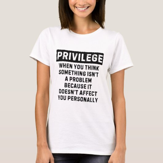 T-shirt Privilège Expliqué Black Lives Problem Black Hist (Devant)