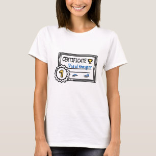 T-shirt Prix de fête des pères du certificat papa de l'ann