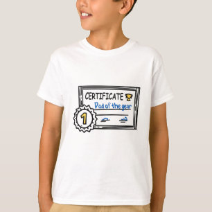 T-shirt Prix de fête des pères du certificat papa de l'ann