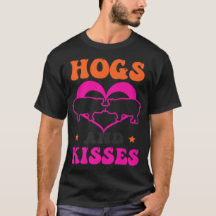 T-shirt Prix Hogs and Kisses Design Pig Valentines 2711