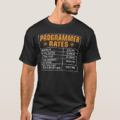 T-shirt Prix Programmer Cadeau - Tarifs horaires Programme (Devant)