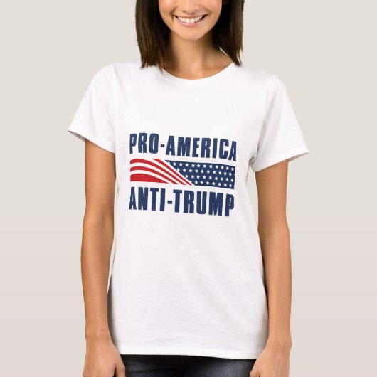 T-shirt Pro-America Anti-Trump (Devant)