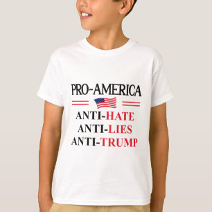 T-shirt Pro Amérique Anti Trump Haine Mensonges Résister P