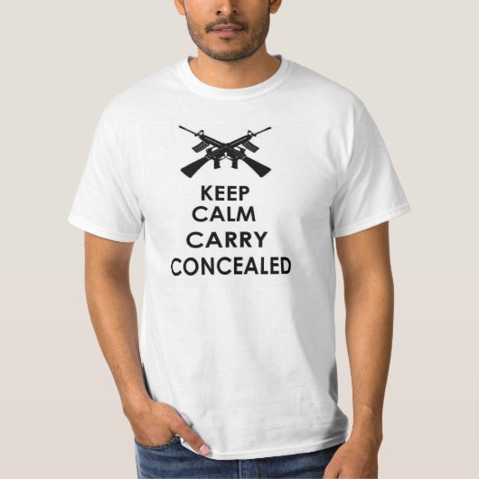 T-SHIRT PRO ARME À FEU : GARDEZ LE CALME POUR PORTER CACHÉ (Devant)