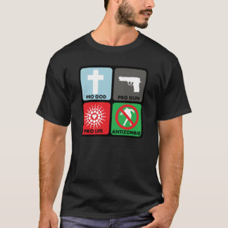 T-shirt Pro chemise d'AntiZombie de la vie d'arme à feu de
