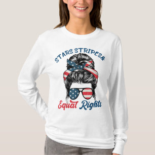 T-shirt Pro Choice Feminist Stars Stripes Equal Rights Mes