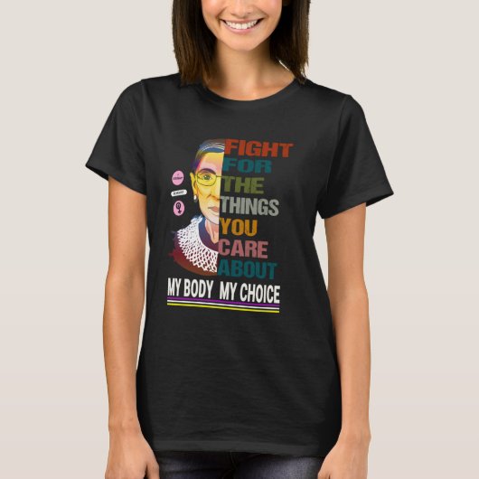 T-shirt Pro Choice Femmes Ruth Bader Ginsburg Manifestatio (Devant)