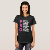 T-shirt Pro Choice Queer Trans Science Gay pride noir Equ (Devant entier)