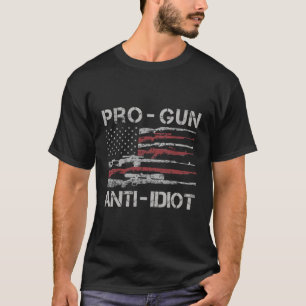 T-shirt Pro Gun Anti Idio Usa Indicateur 2E Adt