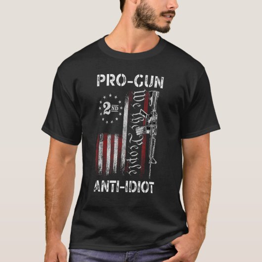 T-shirt Pro Gun Anti Idiot 6 (Devant)