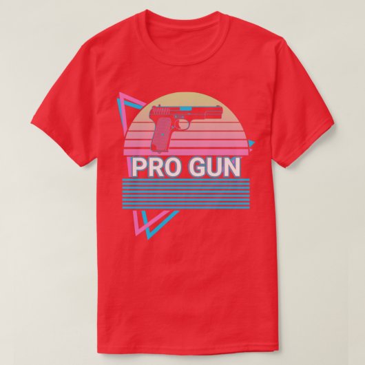 T-shirt Pro Gun Retro (Design devant)