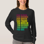 T-shirt PRO Noir, PRO Brown, PRO Queer, PRO Trans, PRO Ch (Devant)