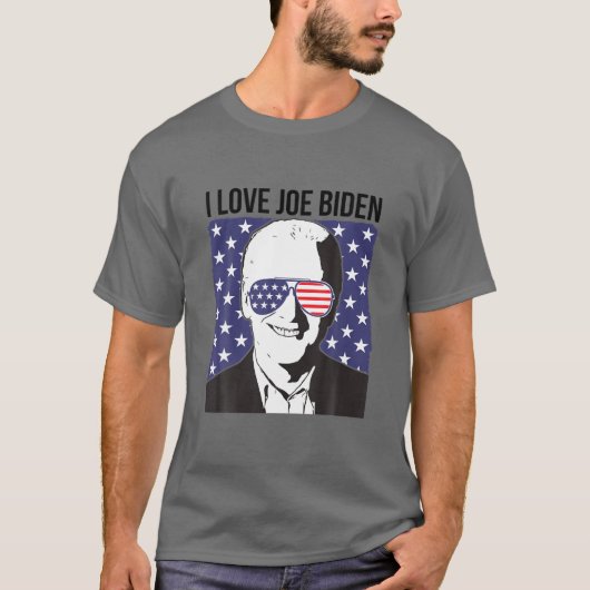 T-shirt Pro Président Joe Biden Usa Drapeau Lunettes de so (Devant)