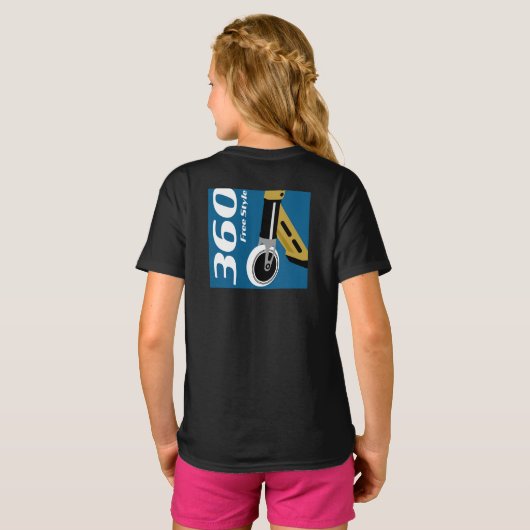 T-shirt Pro Scooter Free Rider Traces (Dos entier)