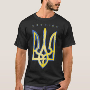 T-shirt Pro Ukraine Support Flag Symbol Ukrainian Trident