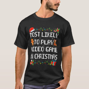 T-shirt Probablement Jouer Jeu Vidéo Famille Correspondant