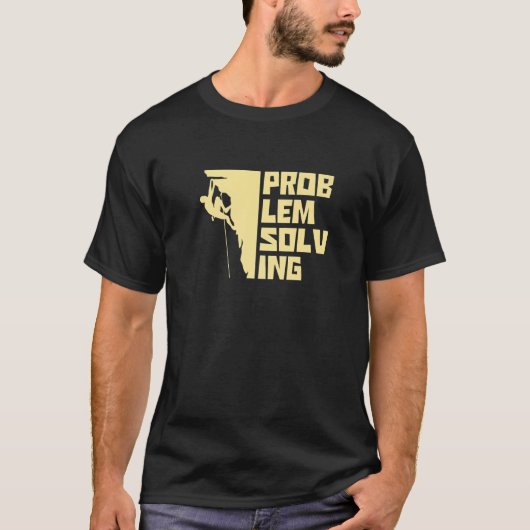 T-shirt Problem Solving Graphic Bouldering Rock Boulder Cl (Devant)