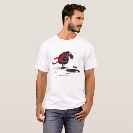 T-shirt Problème de chien de guide (Devant entier)