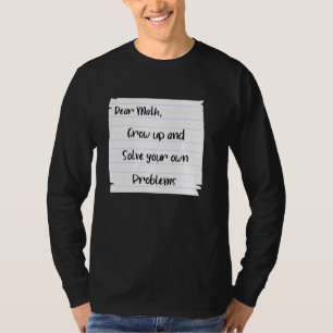 T-shirt Problème de compétence mathématique Résoudre l'app
