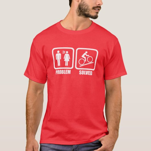 T-shirt Problème de recyclage drôle résolu (Devant)