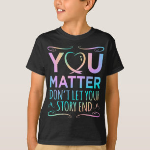 T-shirt Problème de sensibilisation au suicide heureux Gra