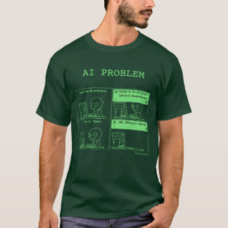 T-shirt Problème d'IA v.2.1 Monochrome vert