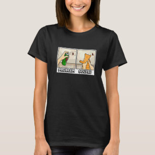 T-shirt Problème et résolu Mignon Chat Chaton Animal de co