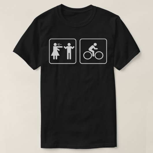T-shirt Problème Solution Cyclisme (Design devant)