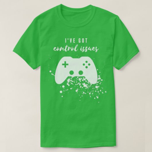 T-shirt Problèmes de contrôle blanc (Design devant)