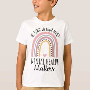 T-shirt Problèmes de santé mentale type Polka Dot Rainbow